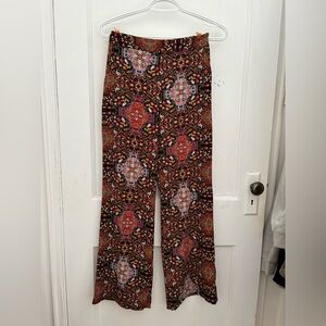 Topshop Wide Leg Patterned Pants
